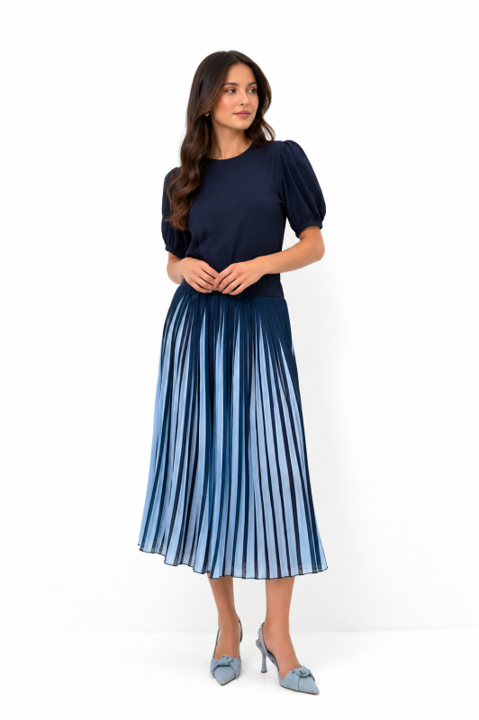 CUCARLY SHORT SLEEVE-BLACK &BLUE